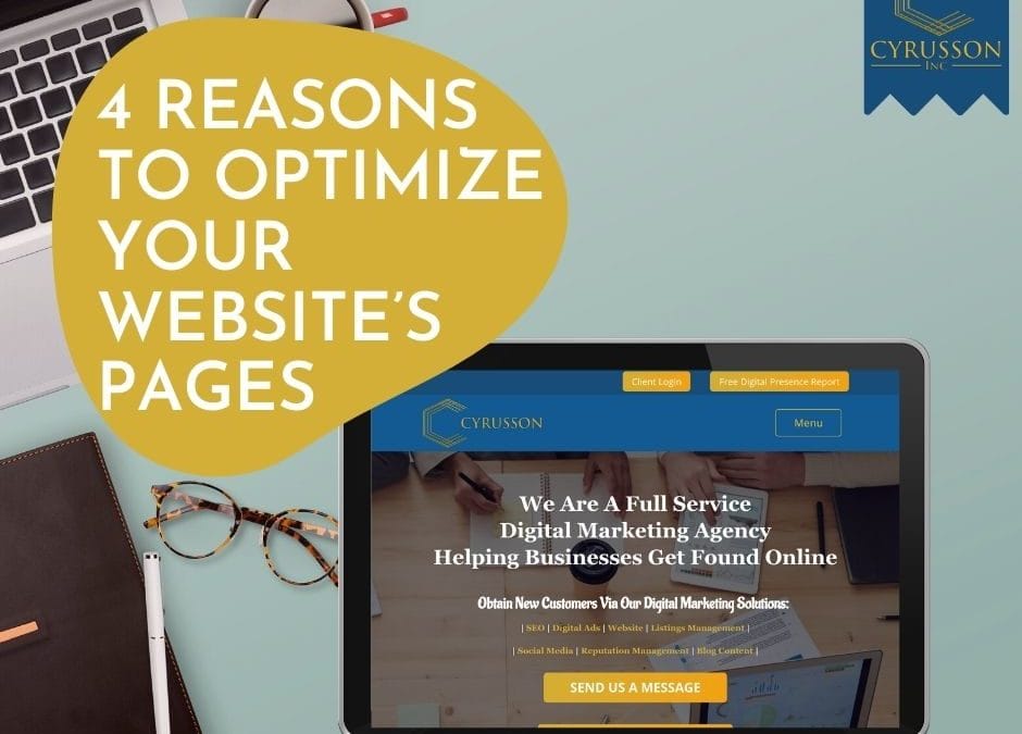 4 Reasons to Optimize Your Website’s Pages