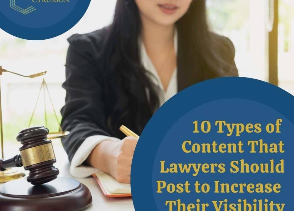 10 tipos de contenido que los abogados deben publicar para aumentar su visibilidad